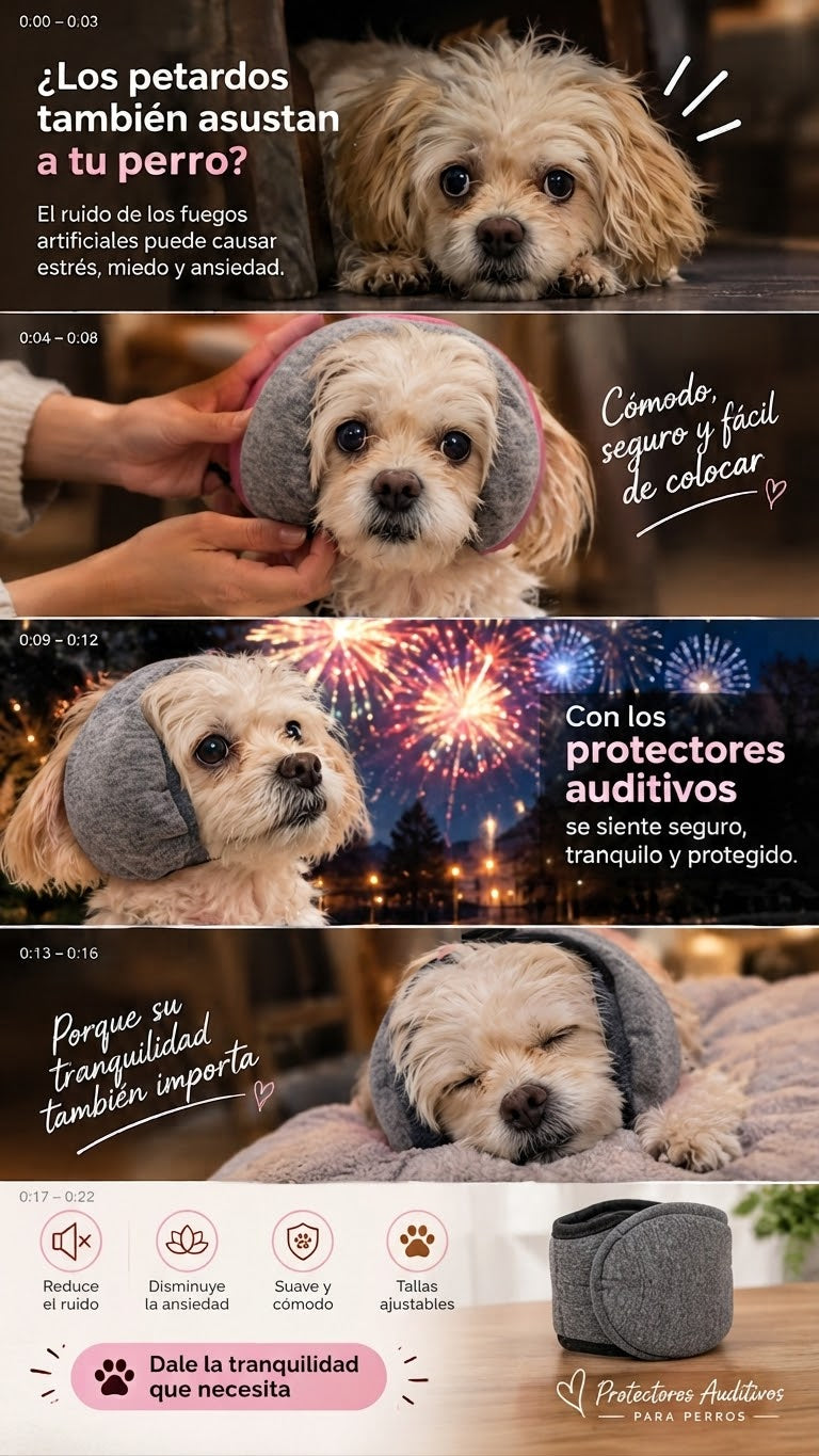 CalmiPet® – Protector Auditivo para Mascotas. Aísla el ruido y protege del agua.