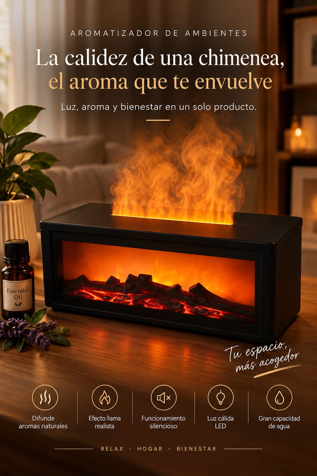 Ember Aromatizador de Chimenea – Ambiente Cálido y Aroma Envolvente