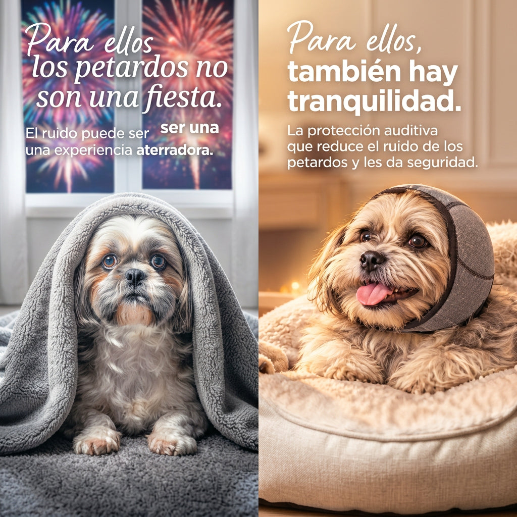 CalmiPet® – Protector Auditivo para Mascotas. Aísla el ruido y protege del agua.